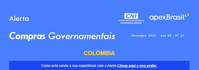 COMPRAS GOVERNAMENTAIS - COLÔMBIA - FÁRMACOS E EQUIPAMENTOS MÉDICOS – Nº 21/2023