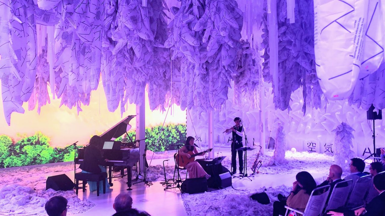 Orquestra no Pavilhão do Brasil em Osaka